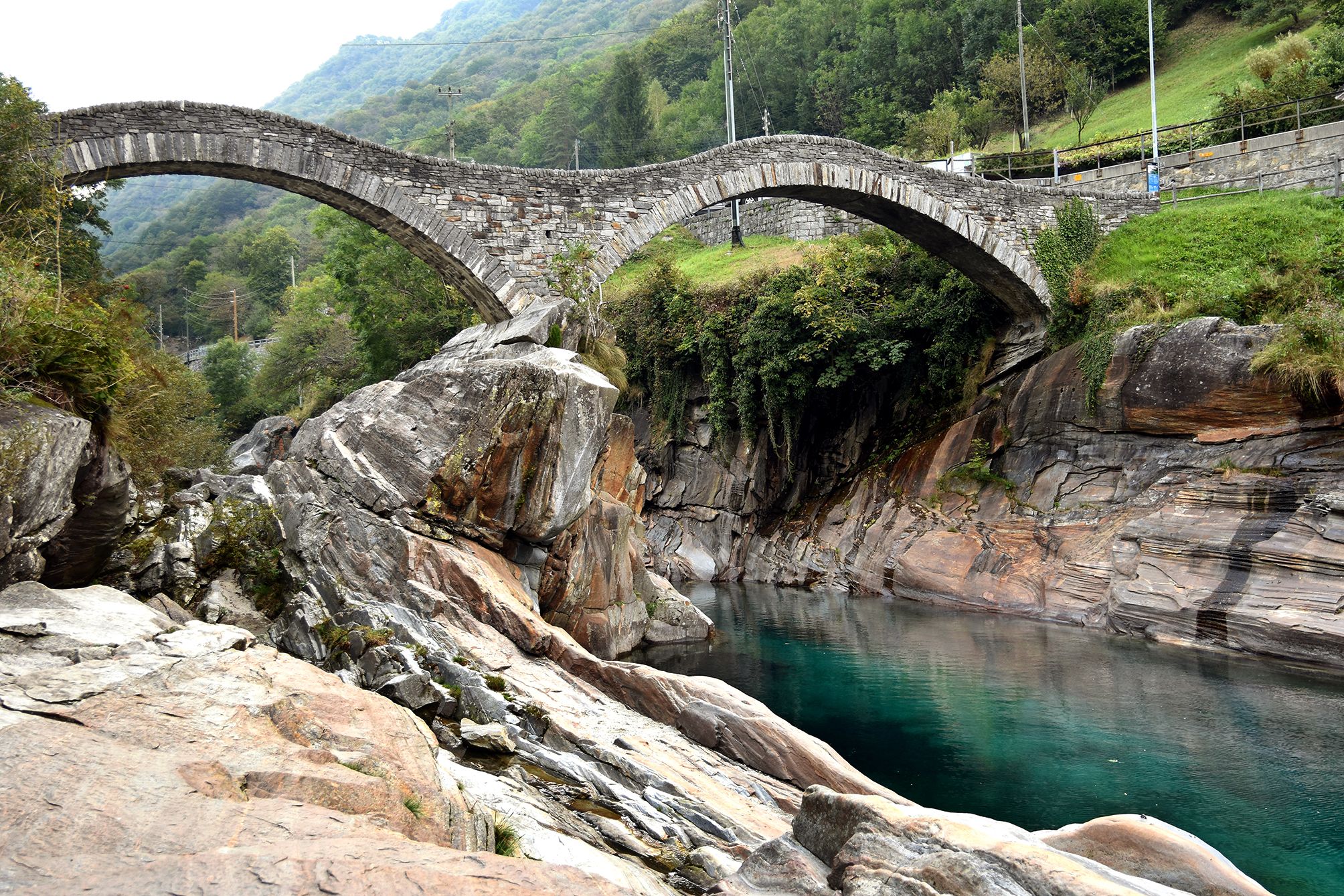 Verzasca with Church Maria degli Angeli, Switzerland