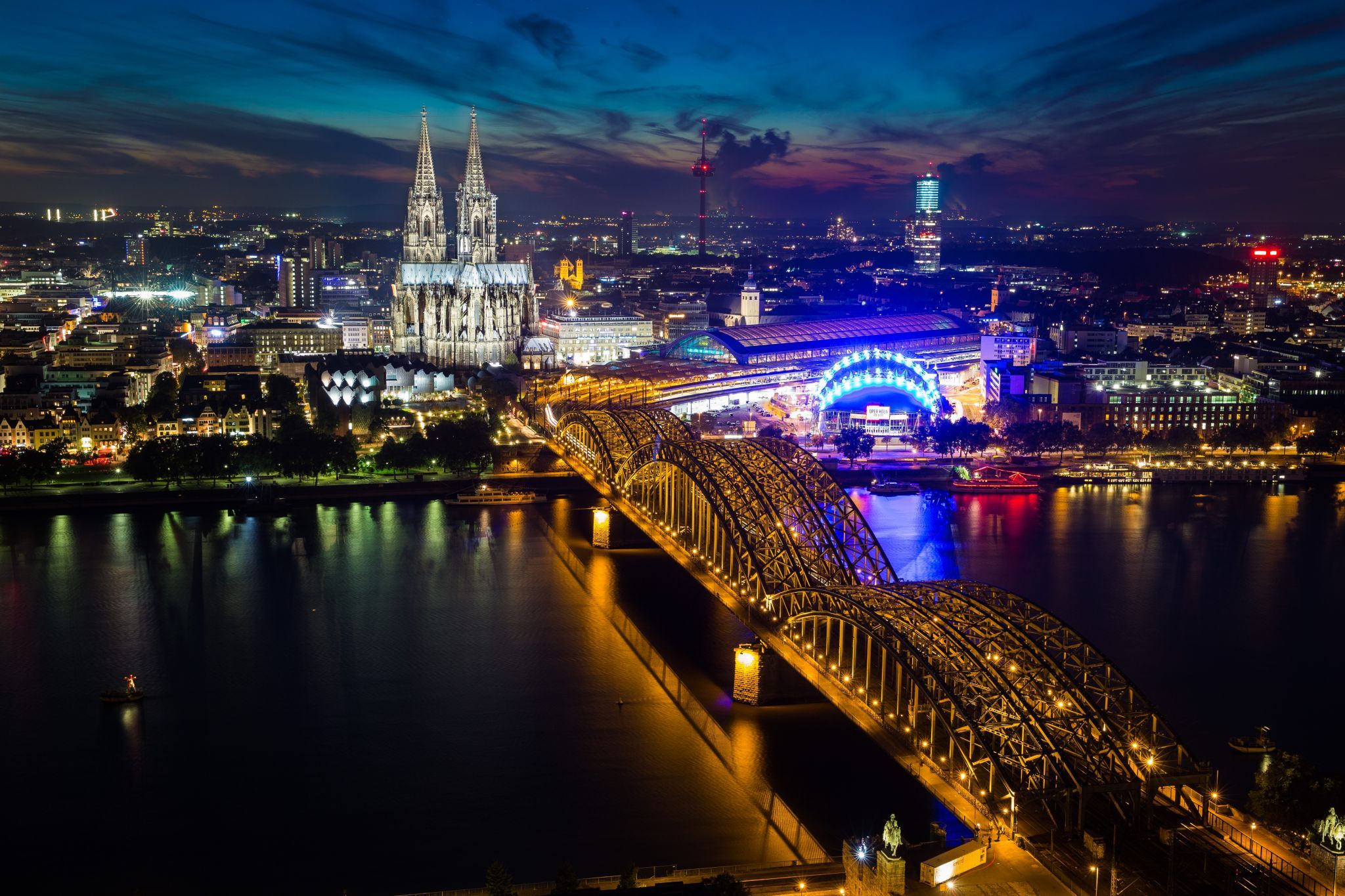 View from Triangle Tower in Cologne, Germany