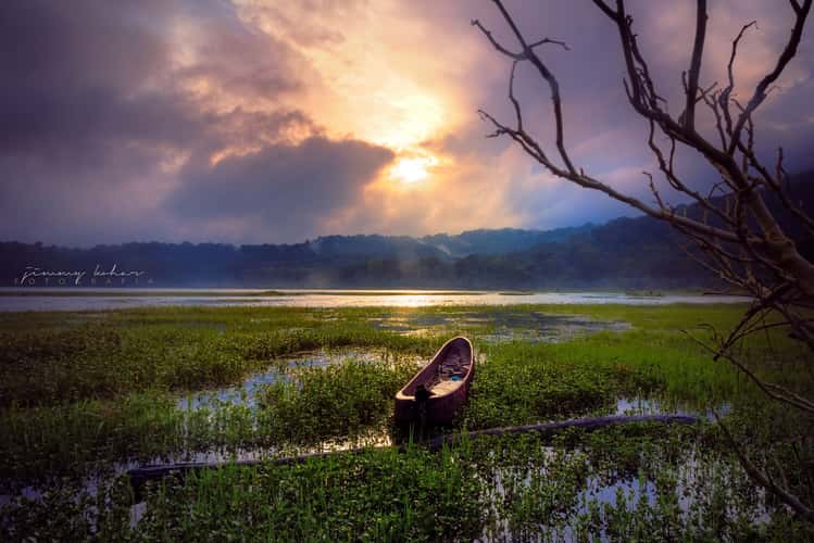 Wooden Boats of Lake Tamblingan, Bali