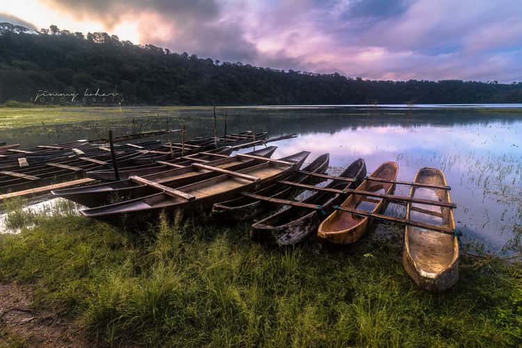 Wooden Boats of Lake Tamblingan, Bali