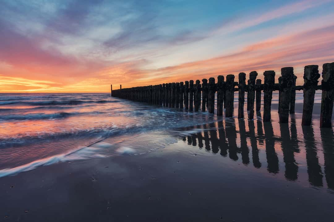 The final blended image, based on Luminosity Masks. The images were taken at this spot near Domburg in the Netherlands.