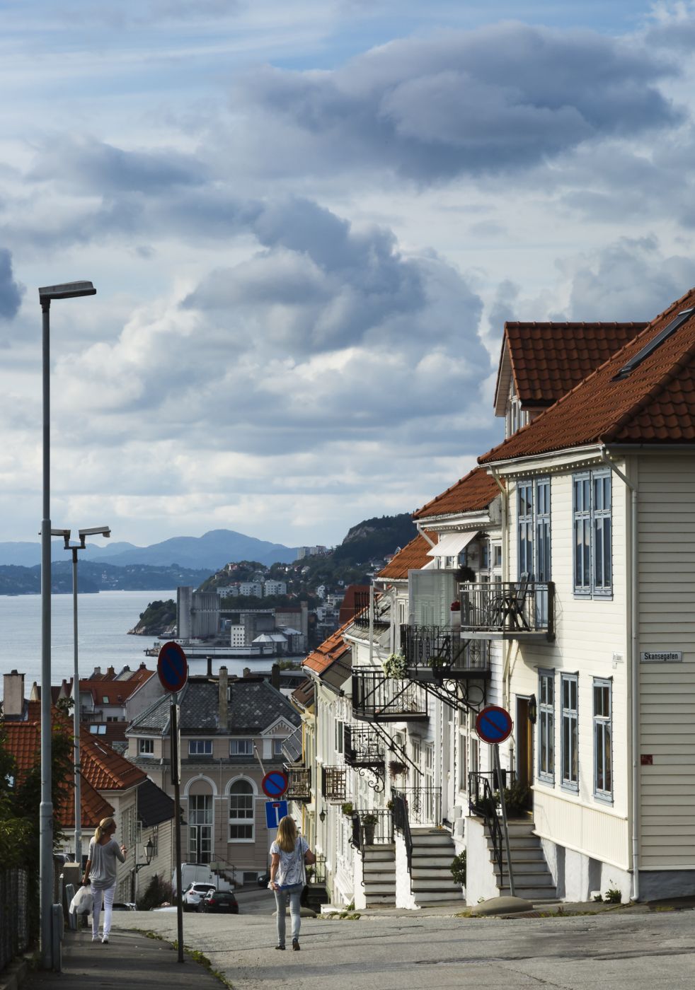 Bergen, strawling down from Mount Fløyen, Norway
