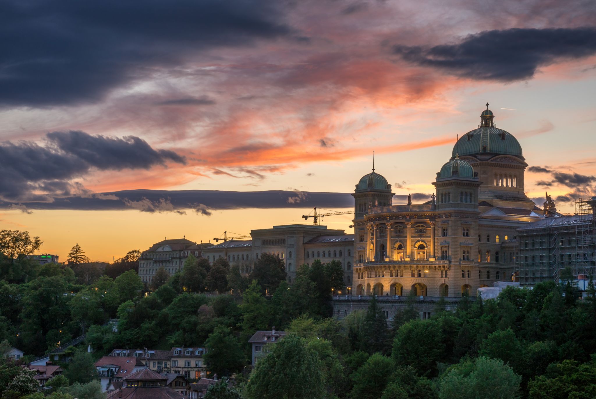 Bundeshaus from Kirchenfeld Bridge, Switzerland