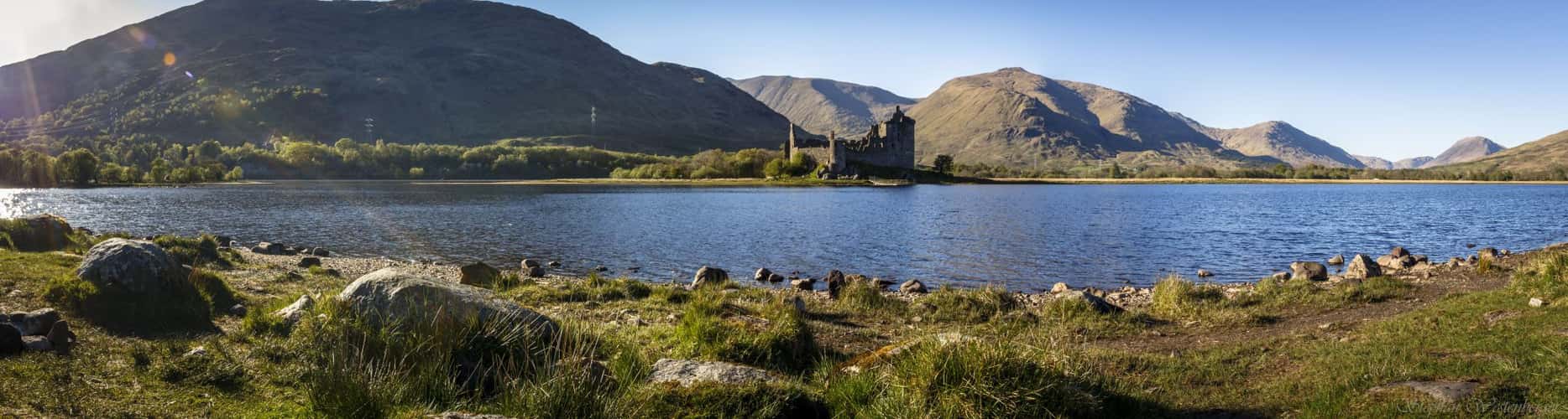 Rocks Kilchurn Castle, Loch Awe, Scotland