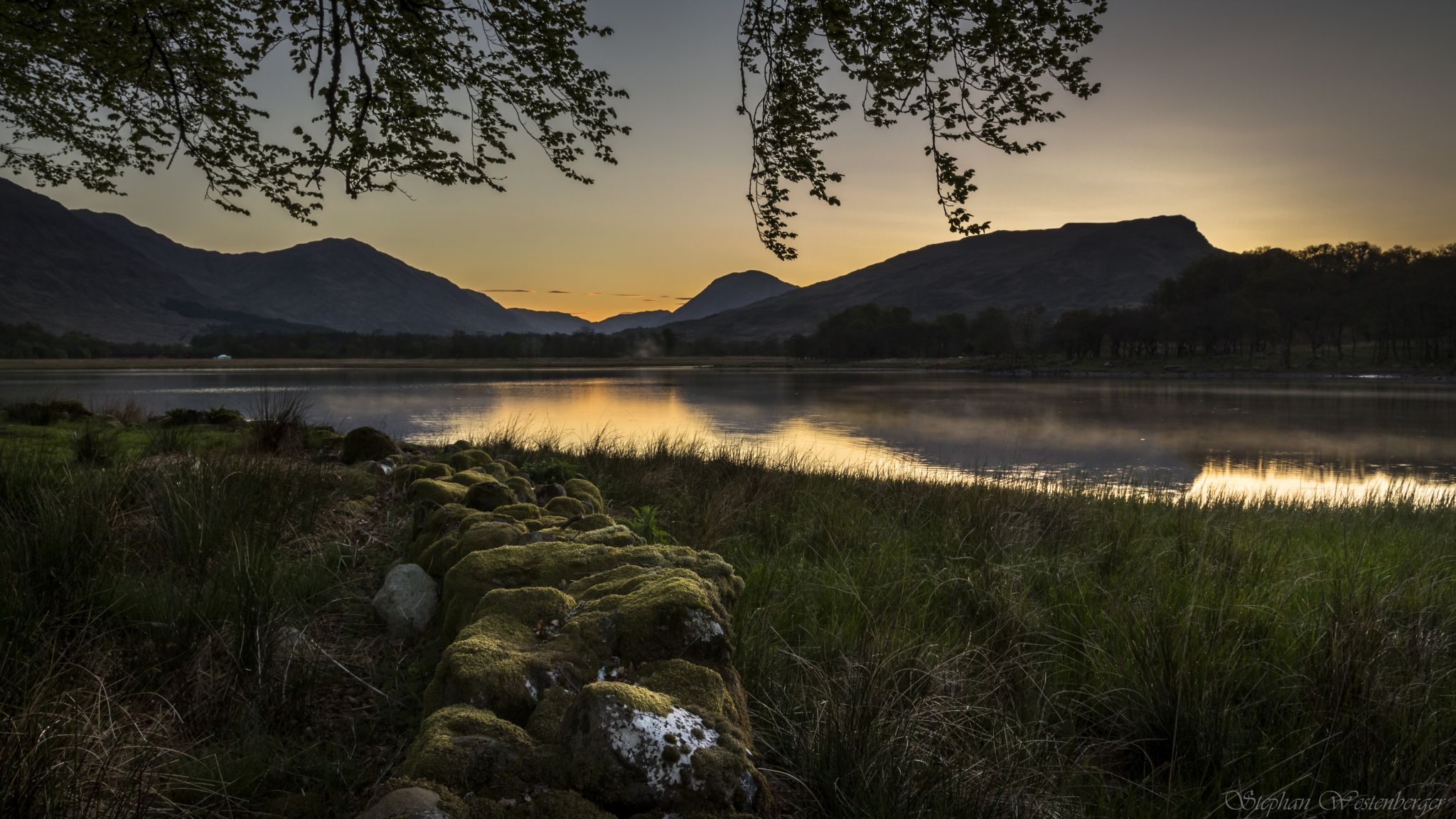 Rocks Kilchurn Castle, Loch Awe, Scotland, United Kingdom
