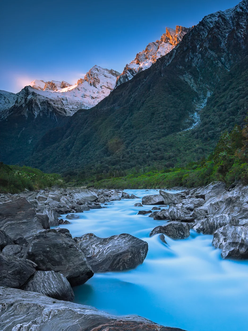 Copland River at Welcome Flat, New Zealand