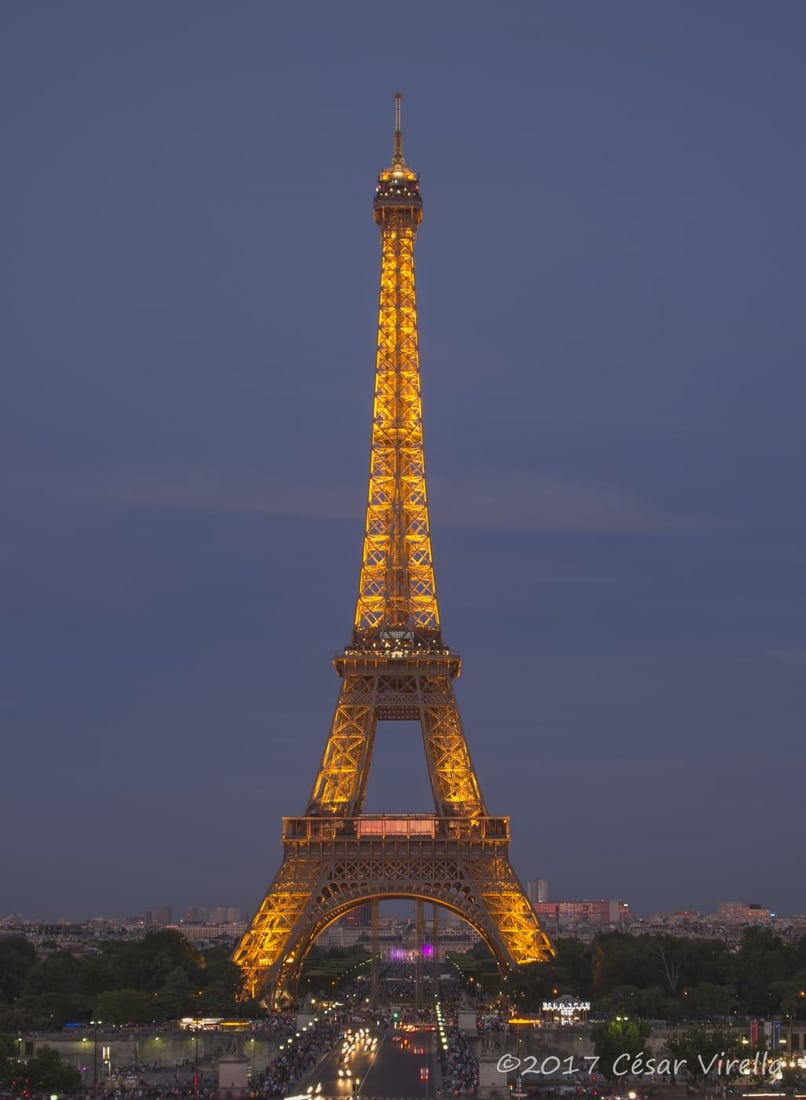 Eiffel Tower from Trocadero, Paris, France