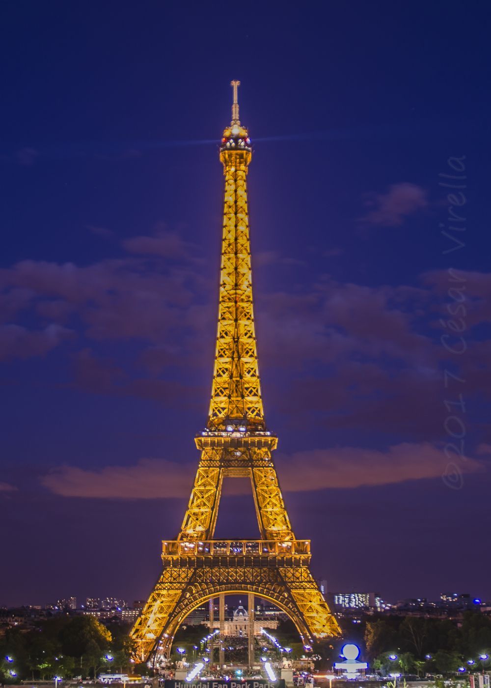 Eiffel Tower from Trocadero, Paris, France
