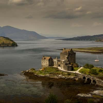 View of Eilean Donan Castle, Dornie, Scotland, United Kingdom