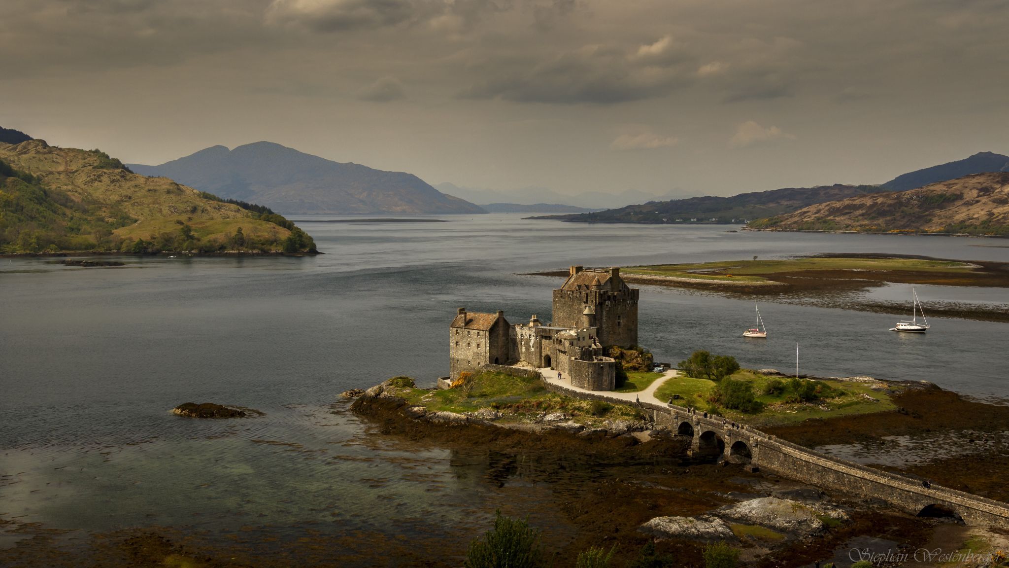 View of Eilean Donan Castle, Dornie, Scotland, United Kingdom