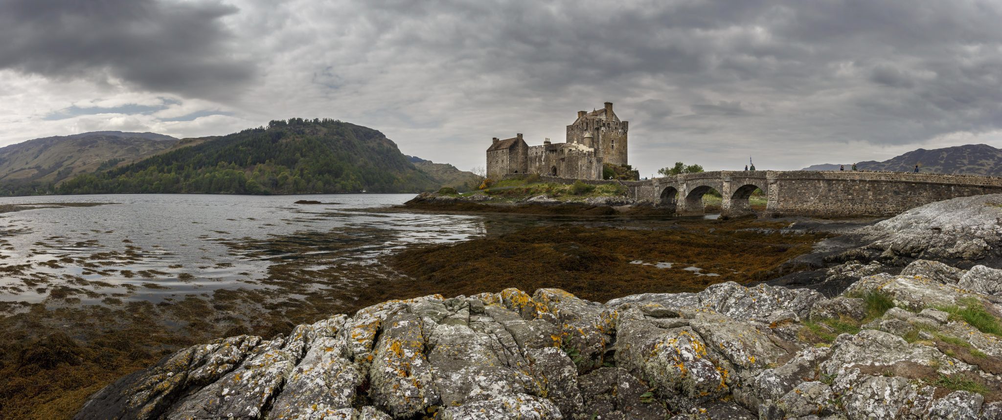 Side view of Eilean Donan Castle, Scotland, United Kingdom