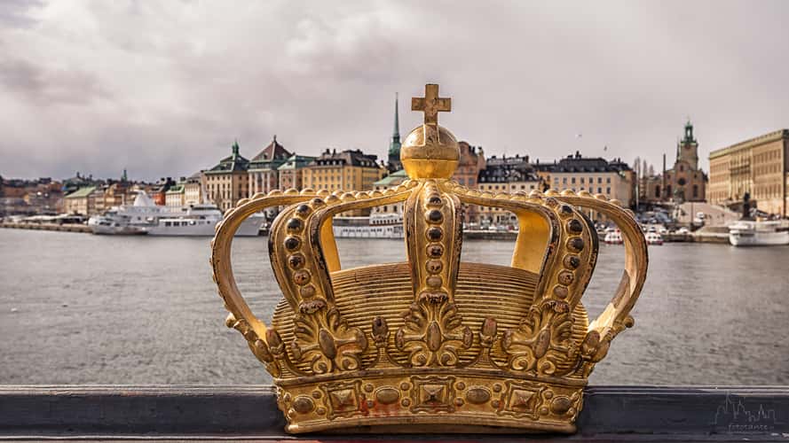 Gilded Crown on Skeppsholmsbron, Stockholm