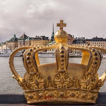 Gilded Crown on Skeppsholmsbron, Sweden