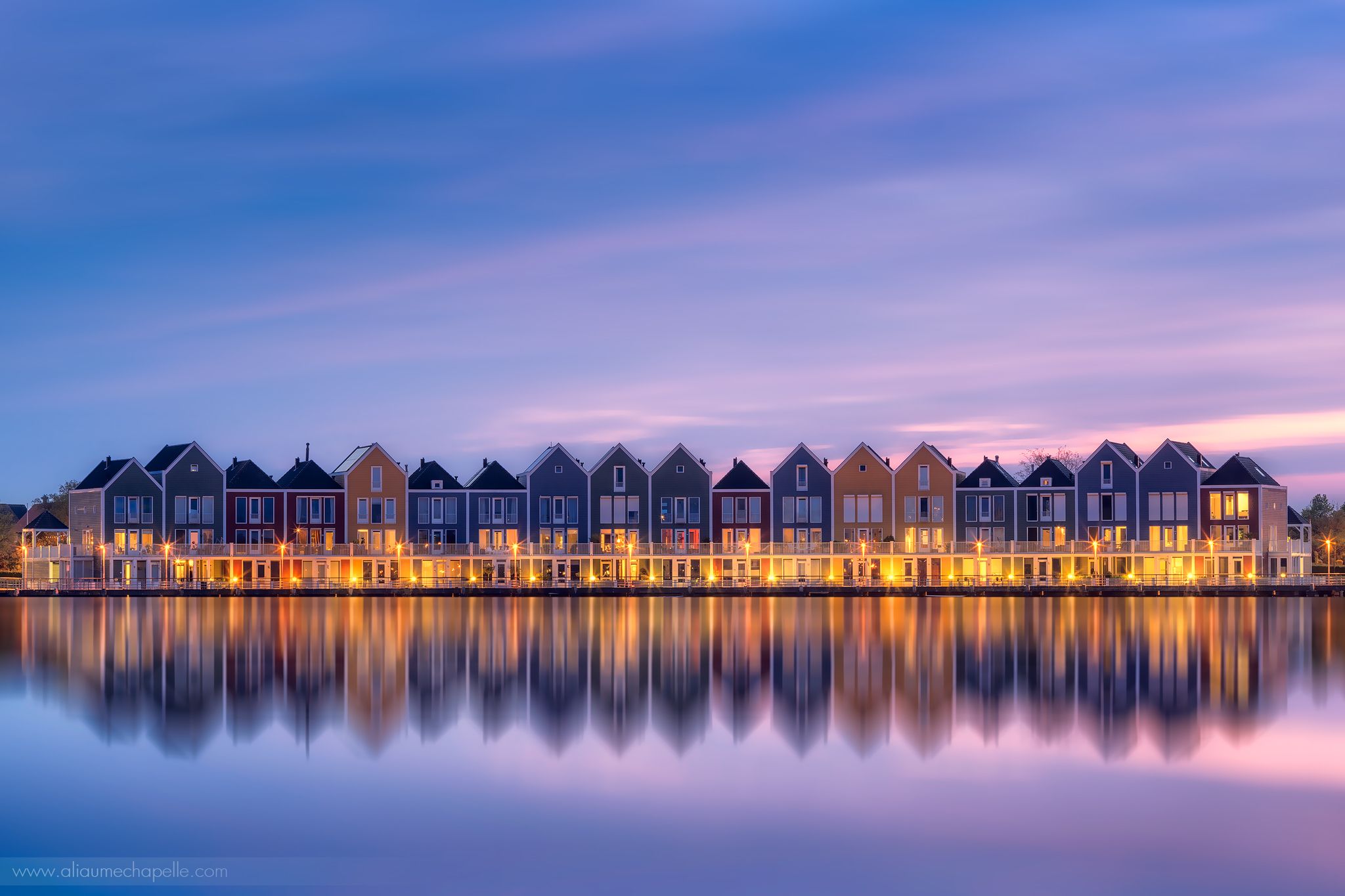 Houten rainbow houses, Netherlands