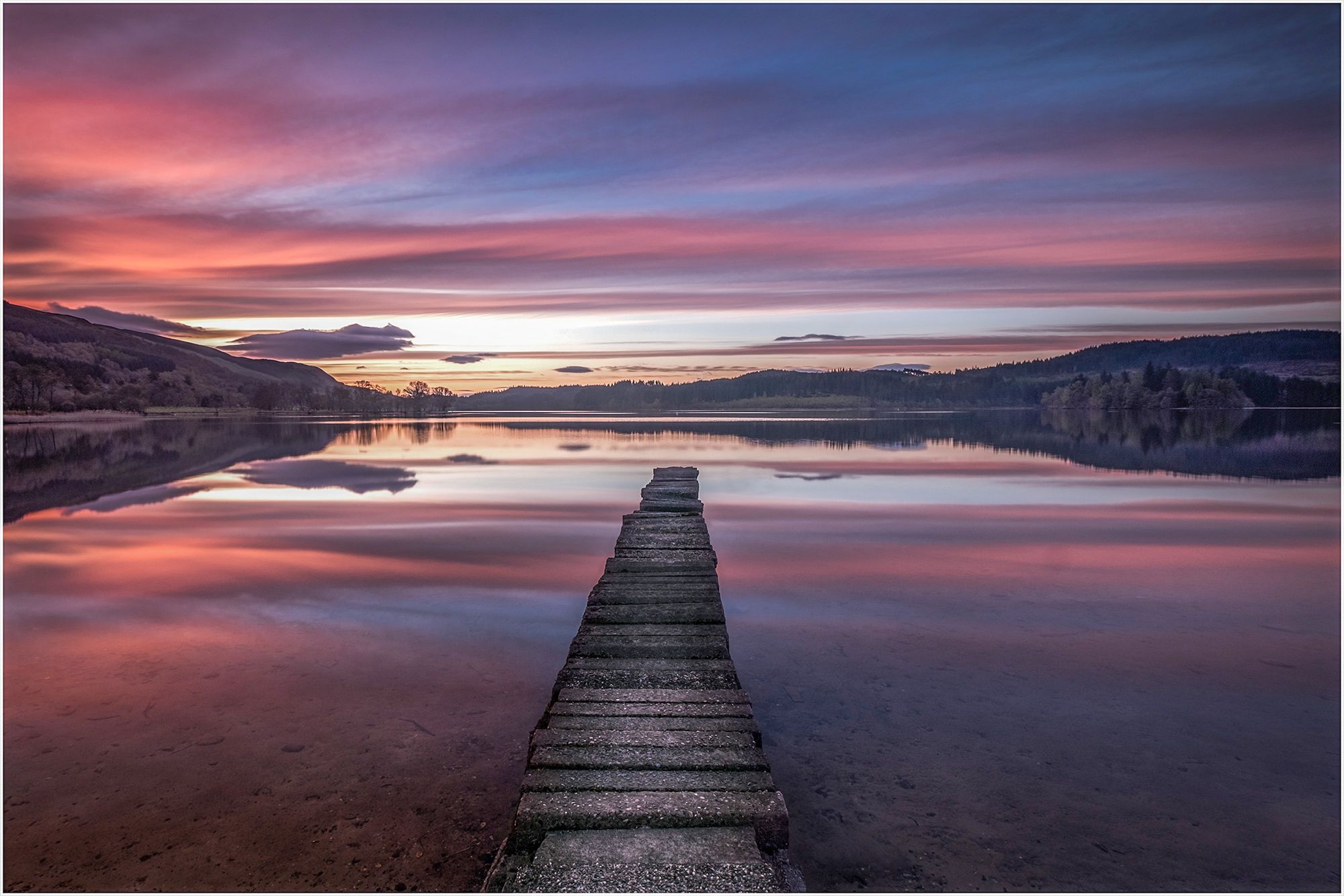 Kinlochard Stone Jetty at Dawn, United Kingdom