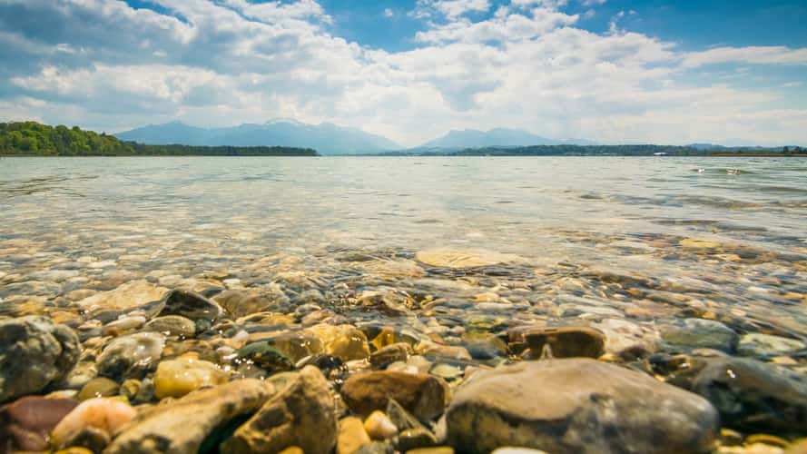 Lakefront of Chiemsee, Chiemgau in Bavaria