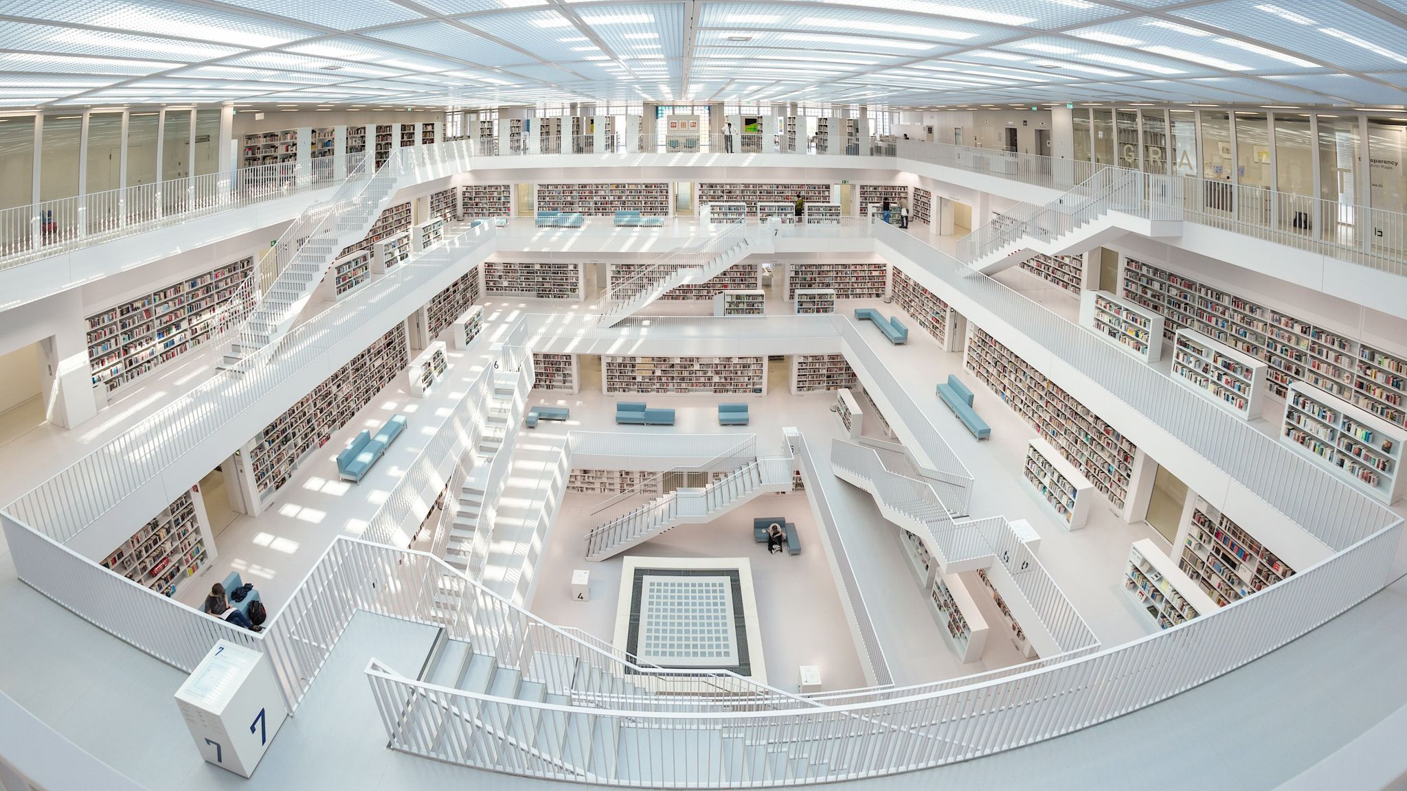 Inside City Library, Stuttgart, Germany