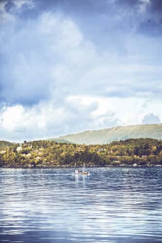 Little Fisherboat on the Fjord