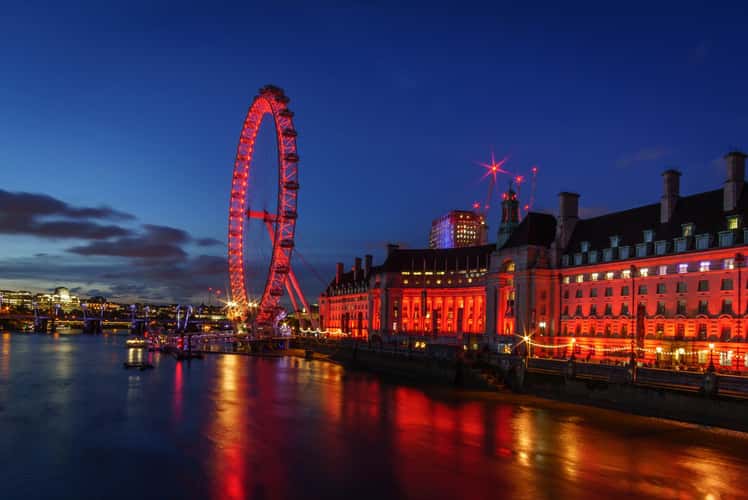 London Eye from Westminster Bridge, London