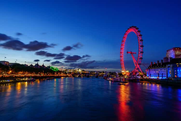 London Eye from Westminster Bridge, London