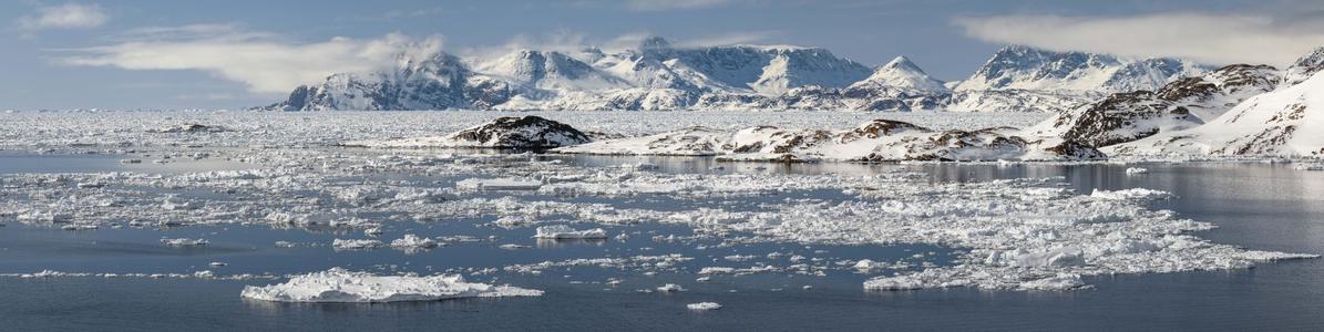 Pack ice in Kulusuk Bay, Greenland
