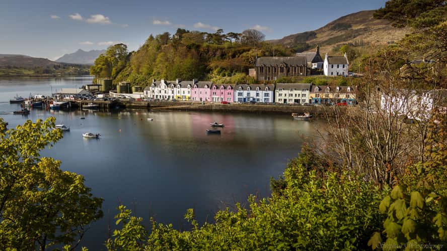 Colorful houses of Portree, Isle of Skye, Scotland