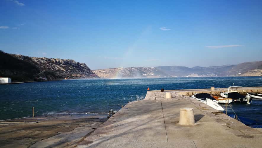 Salty rainbow over Bakarac