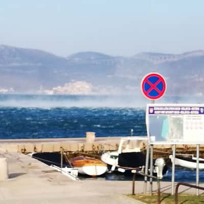 Salty rainbow over Bakarac, Croatia