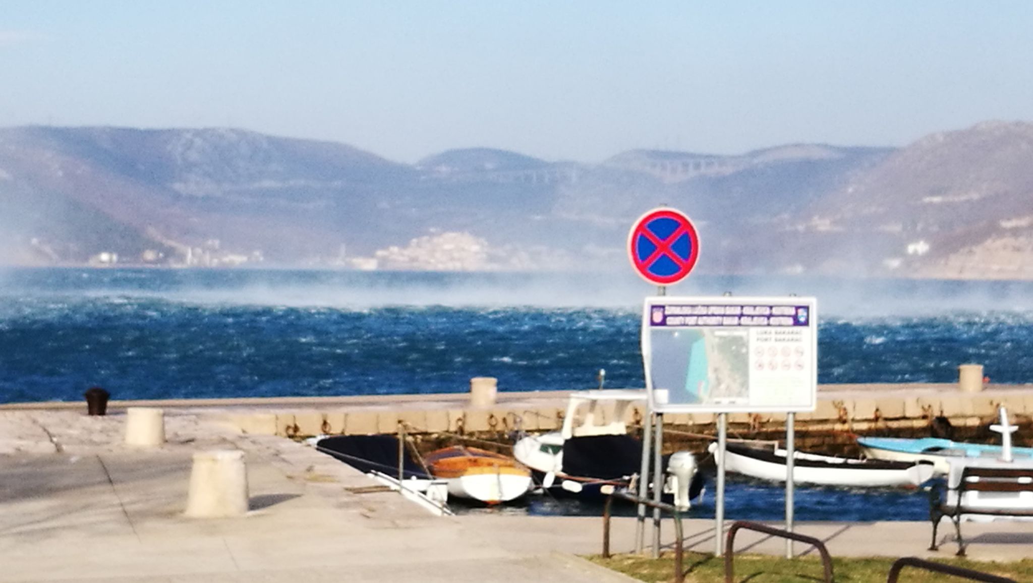 Salty rainbow over Bakarac, Croatia