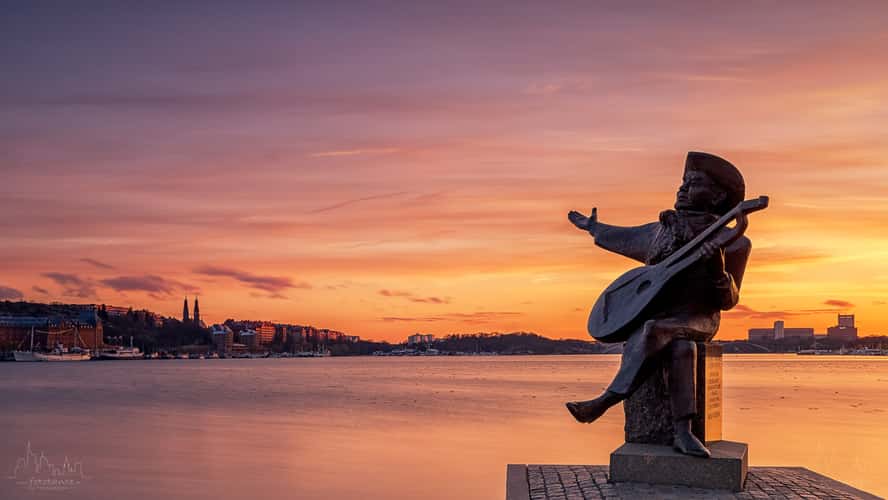 Statue of Evert Taube ,Stockholm