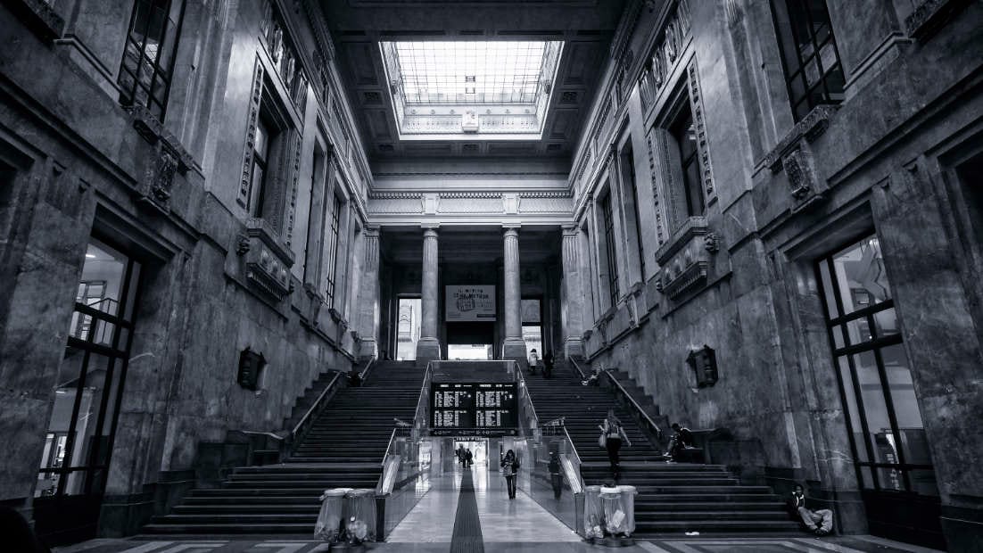 Entrance Hall of Stazione Centrale, Milano, Italy