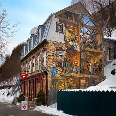 Street Mural in Quebec City, Canada