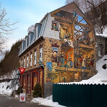 Street Mural in Quebec City, Canada