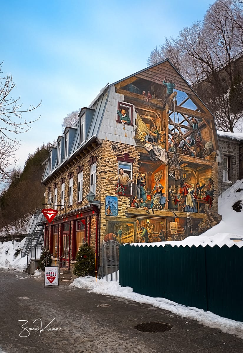 Street Mural in Quebec City, Canada