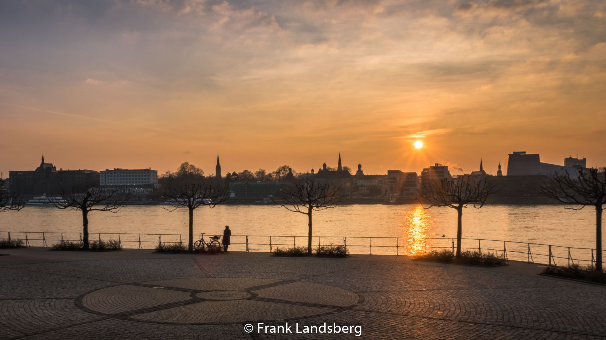 Kennedy Bridge from Beuel, Bonn, Germany