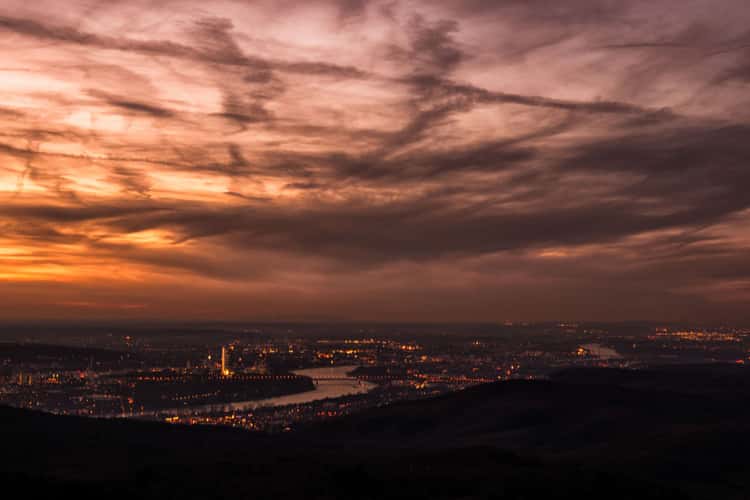 View over Bonn from Ölberg, Siebengebirge
