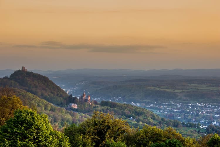 View to Drachenfels from Petersberg