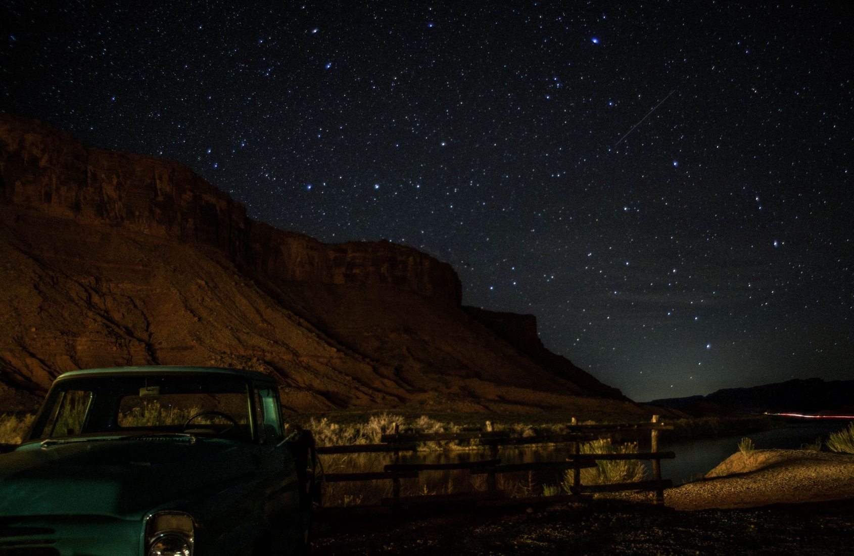 Vintage Car at Night, USA