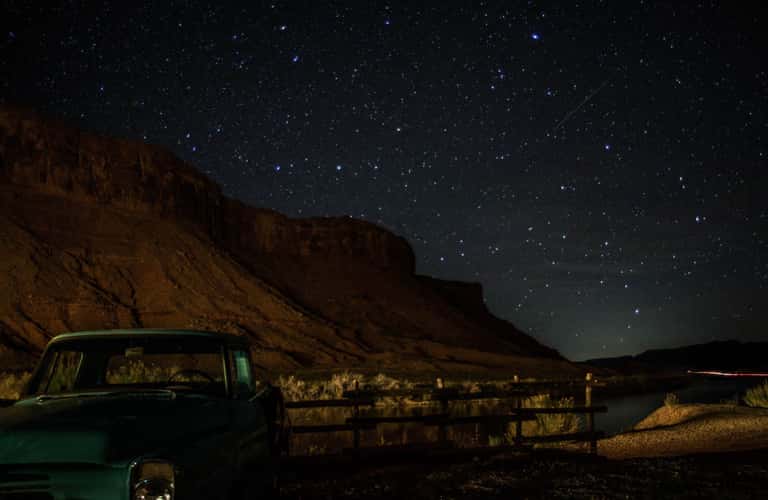 Vintage Car at Night