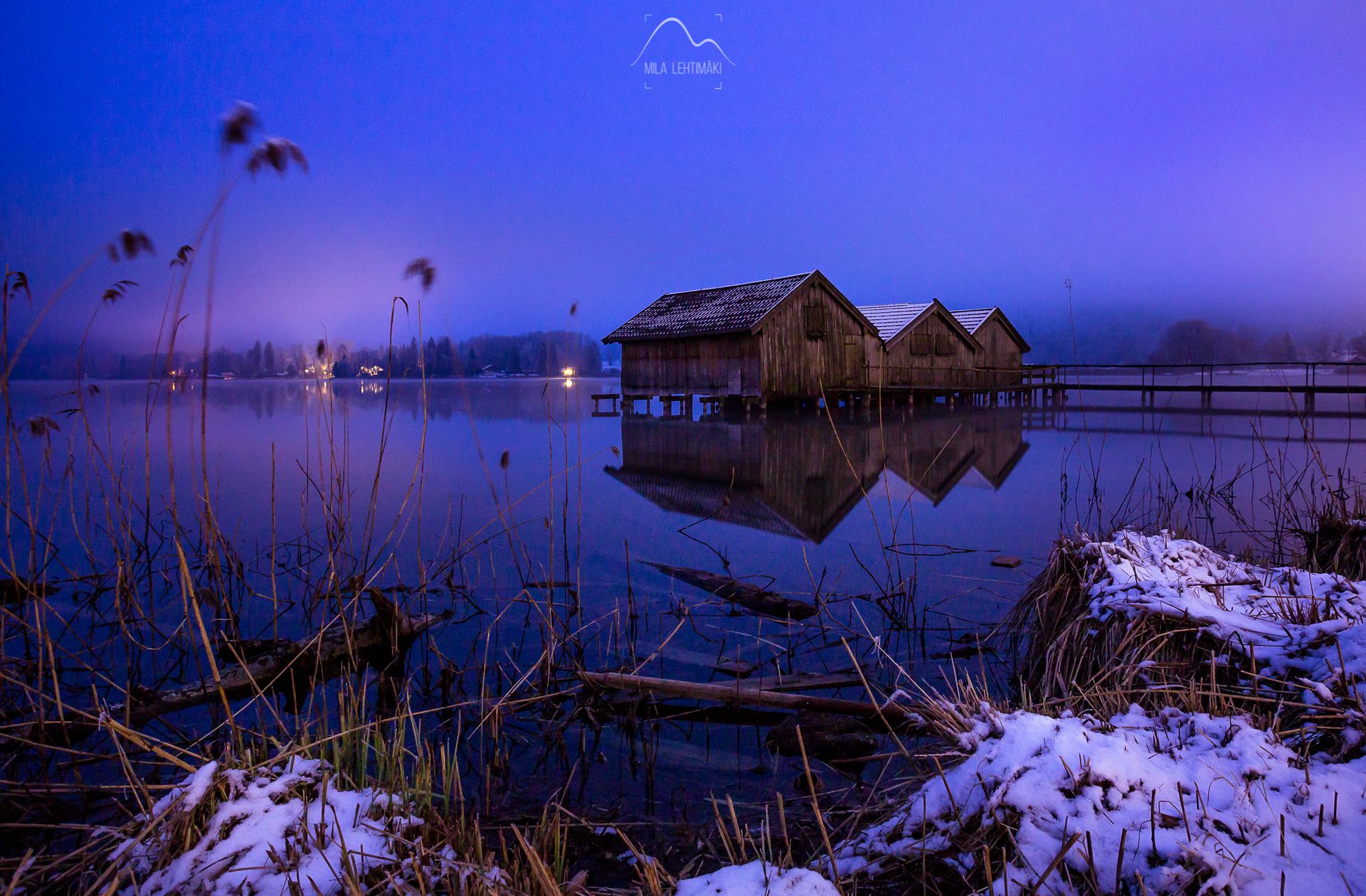 The three cabins at Kochelsee, Germany
