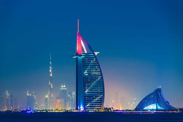 Burj al Arab & Burj Khalifa aligned