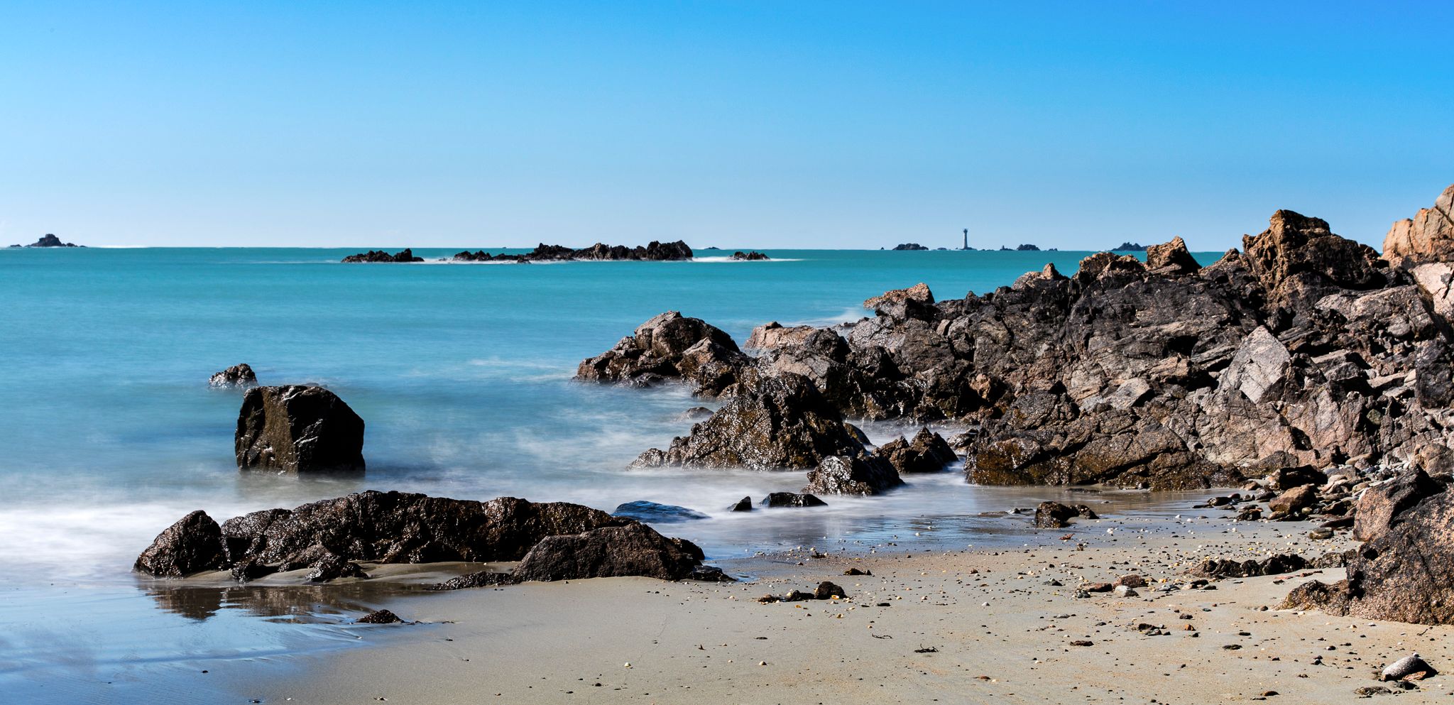 Coast near Lihou island, L'Erée, Guernsey, United Kingdom