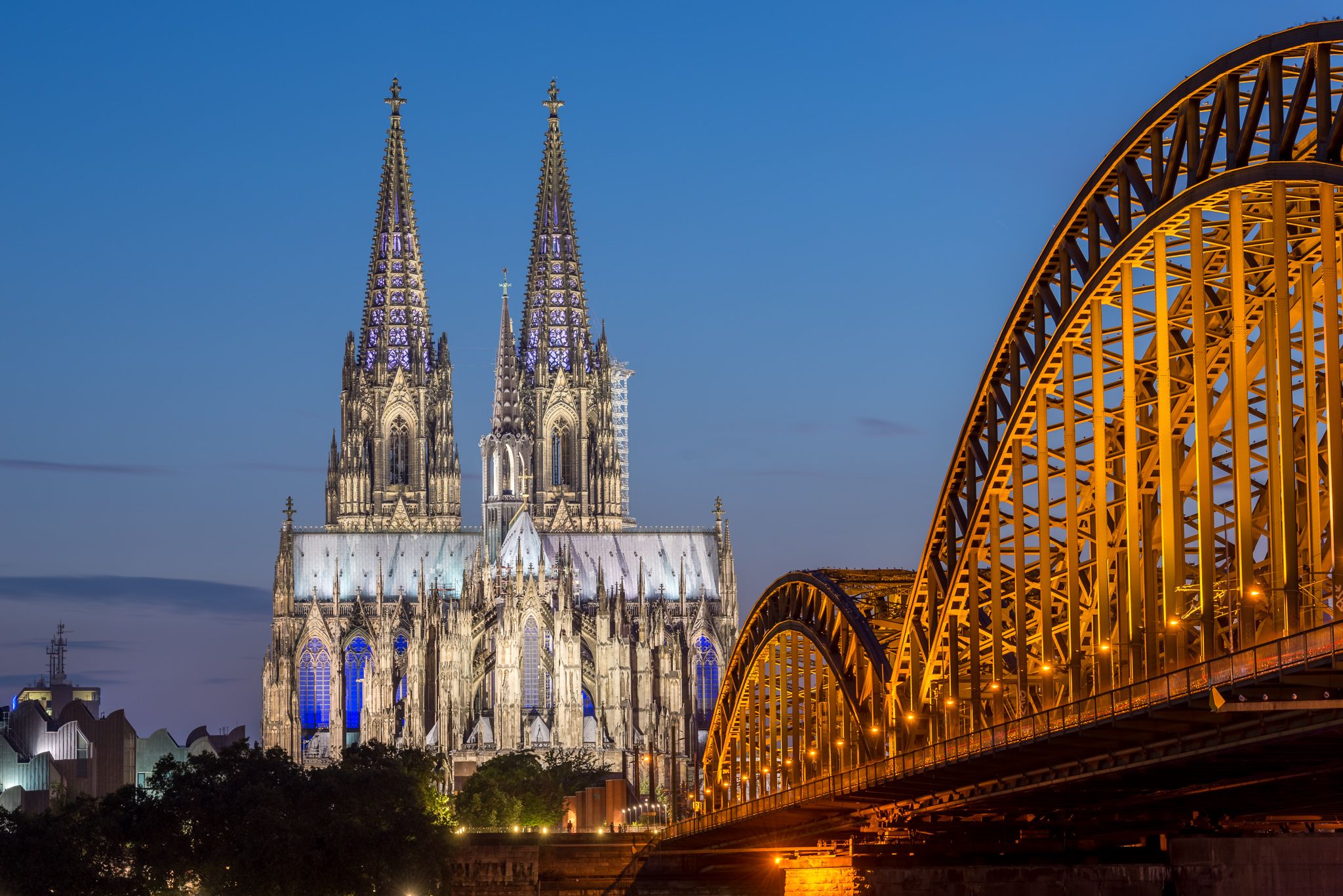 Hohenzollern Bridge with Cologne Cathedral, Cologne, Germany