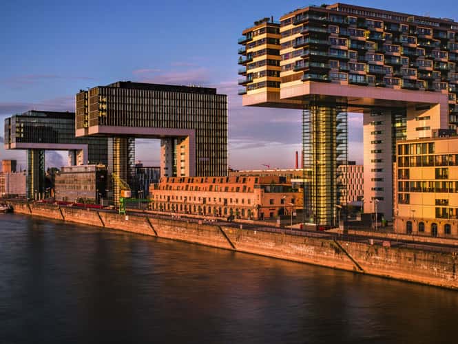Cranehouses from Severins Bridge, Cologne