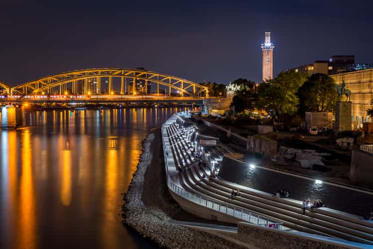 Deutzer Bridge towards Rheinboulevarad