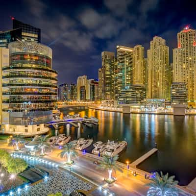 Dubai Marina from Dubai Marina Mall, United Arab Emirates