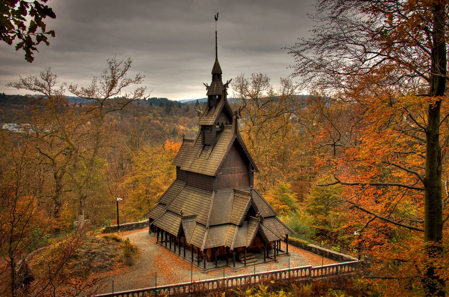 Fantoft stave church, Bergen, Norway