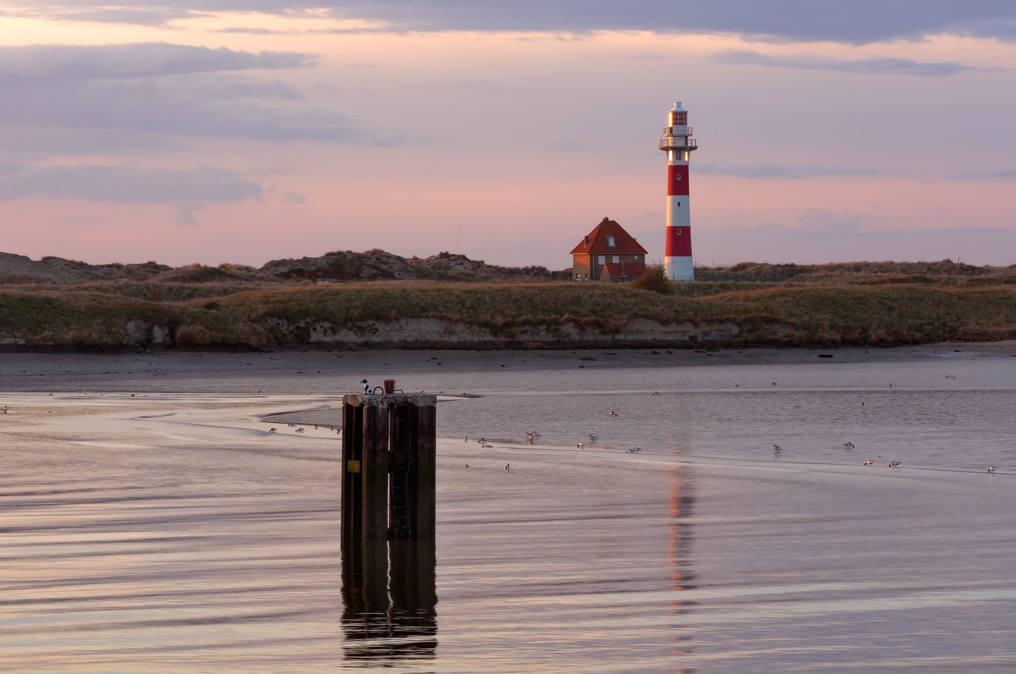 Harbour entrance of Nieuwpoort, Belgium
