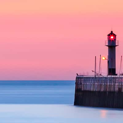 Harbour entrance of Nieuwpoort, Belgium