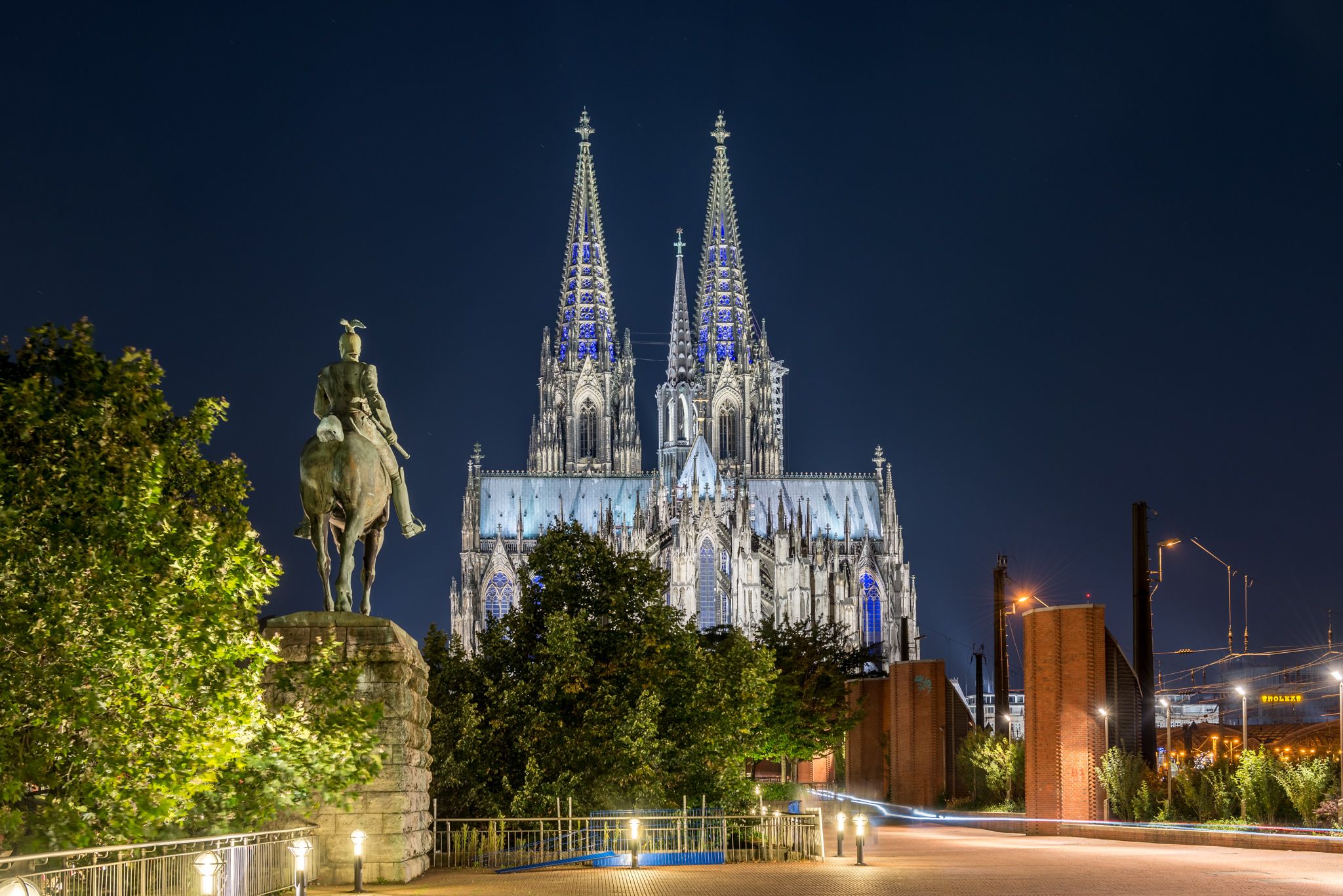 Hohenzollernbridge towards Cologne Cathedral, Germany